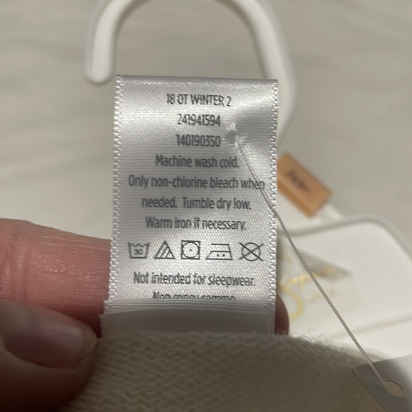 Gymboree 5/6 creamy white gold stripe sweater dress ruffled shoulders a line nwt - Picture 7 of 8